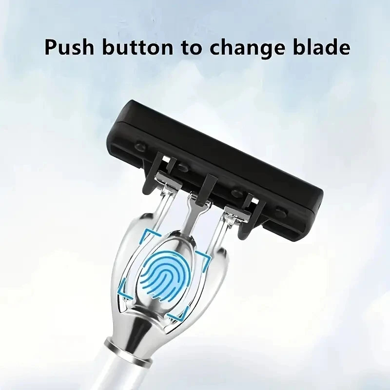 Classic 6-layer Manual Razor Set Stainless Steel For Men