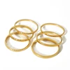 Fashion Minimalist Highlight Luxury 18k Gold Plated Geometric Bangles Tarnish Free Glossy Stainless Steel Bangle For Women Gifts 1