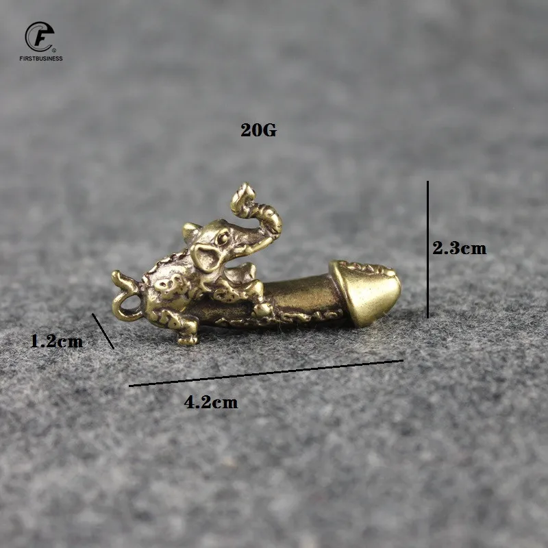 Brass Copper Key Chain Pendants Copper Male Genitals Sexy Worship Ornaments Crafts Brass Figure Figurine Home Decorations pop keychain toys