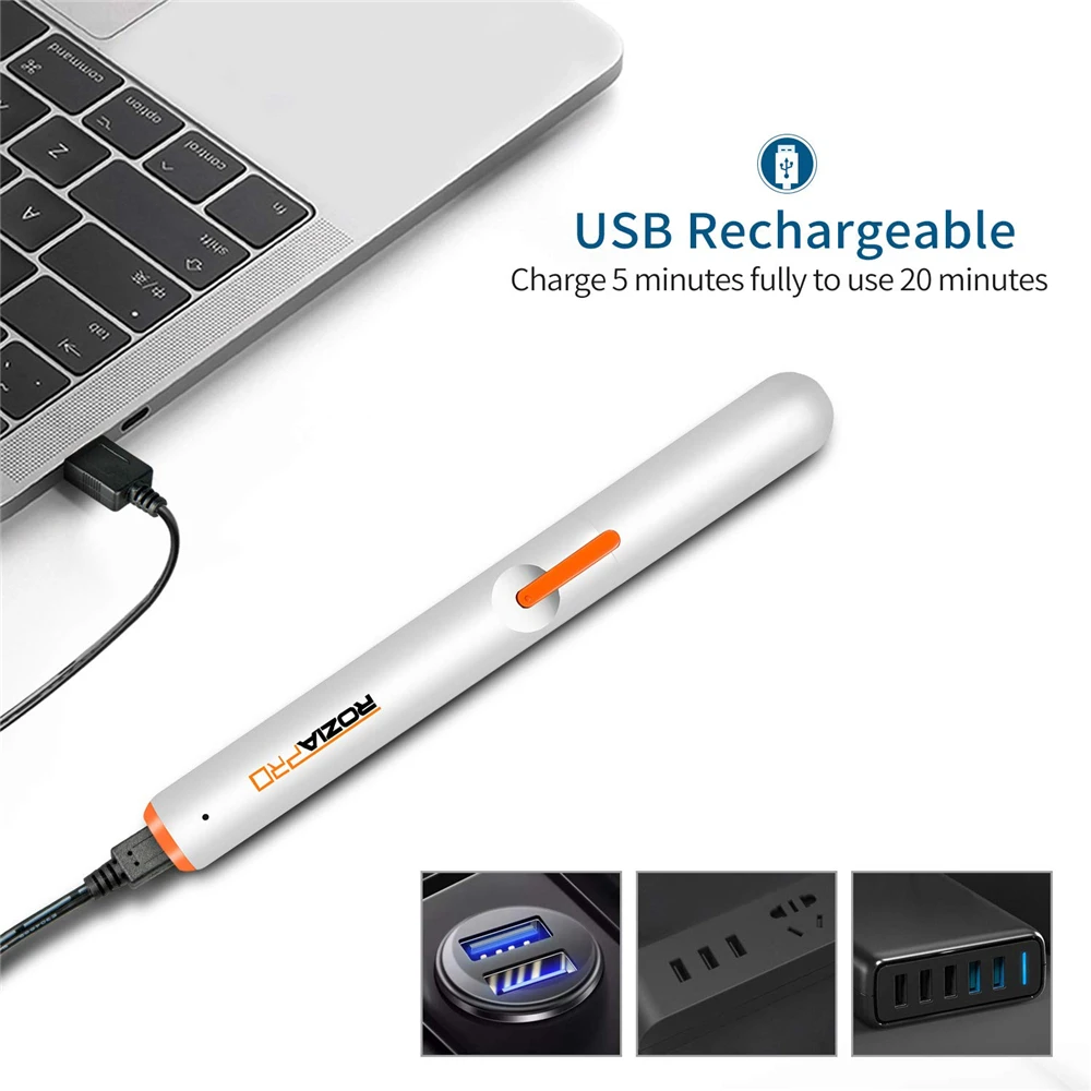 Portable Professional Electric Nose & Ear Hair Trimmer Rotating USB Charging Hair Trimmer Eyebrow Trimmer Rechargable Clipper 2