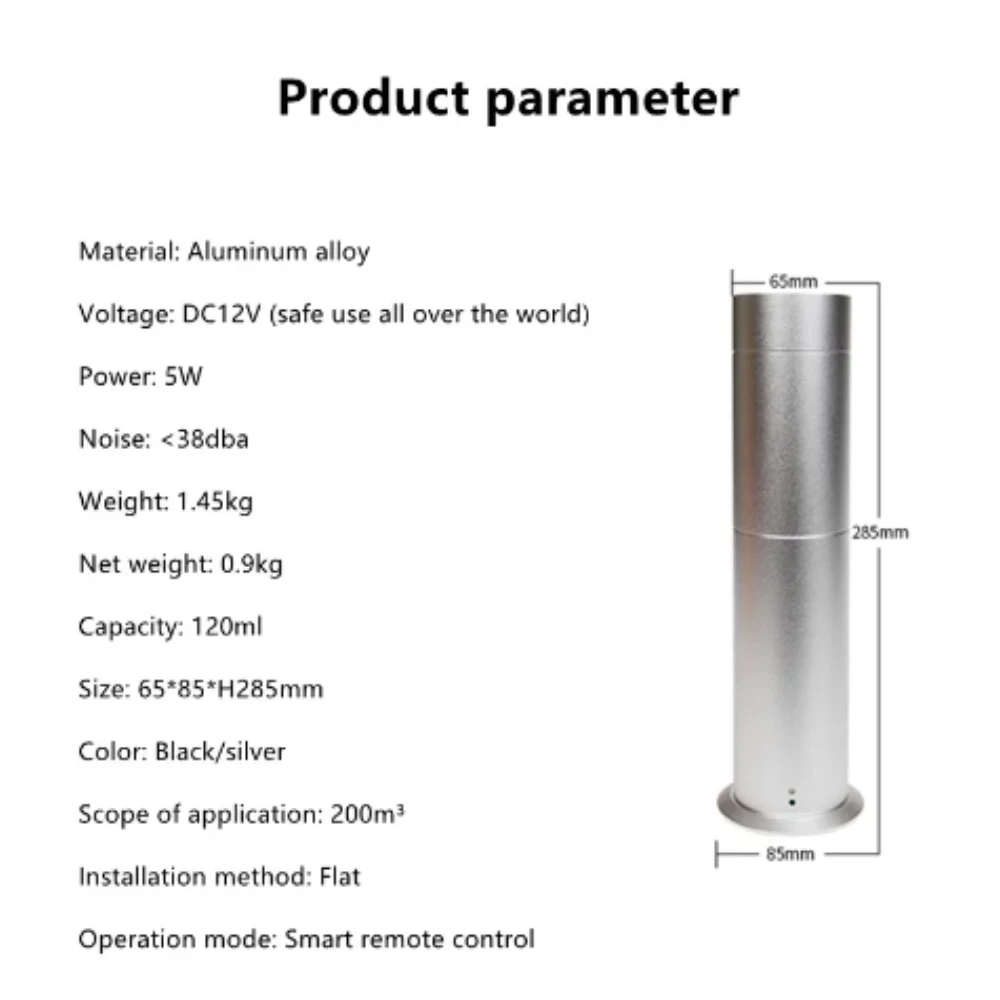 Aroma Diffuser Essential Oil Column Scent Machine Aluminum Alloy Device Diffuser Environment Aromatizer Air Freshener
