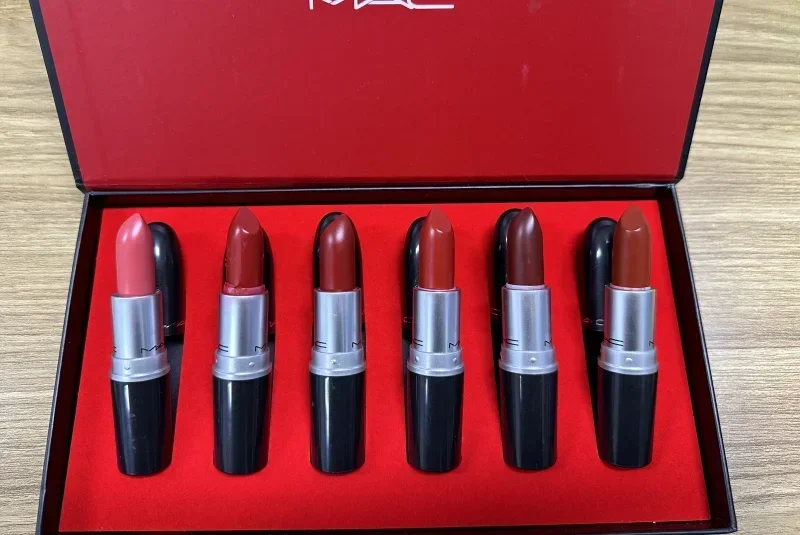 

M set lipstick 6 colors 602 CHILI 108 DUBONNET 612 RUSSINA RED lipstick makeup lasting waterproof liquid lip gloss lipstick