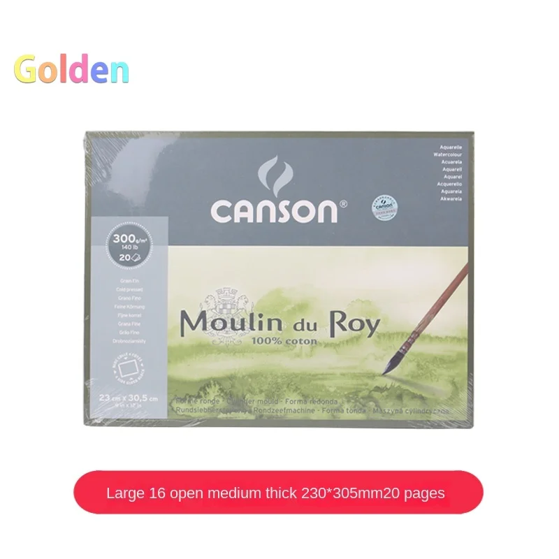 Canson Moulin du Roy 100% Cotton Watercolor Papers 300gsm 12 Sheets  Watercolor Book