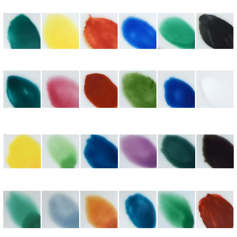 24 Colors Ceramic Underglaze Concentrated Pigment 850&deg;C Low Temperature Hand-painted Glaze Pottery Colored Glaze