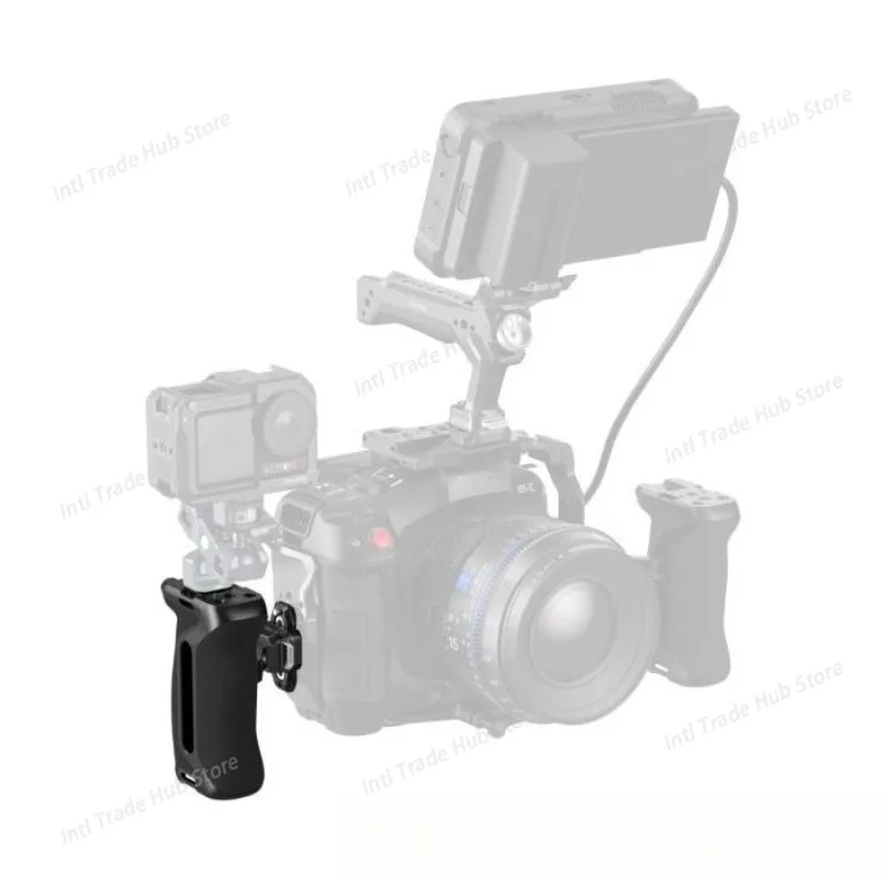 1/4-20 나사가 있는 사이드 핸들, DSLR 카메라 케이지용 범용 알루미늄 실리콘 그립, 콜드 슈 마운트 포함