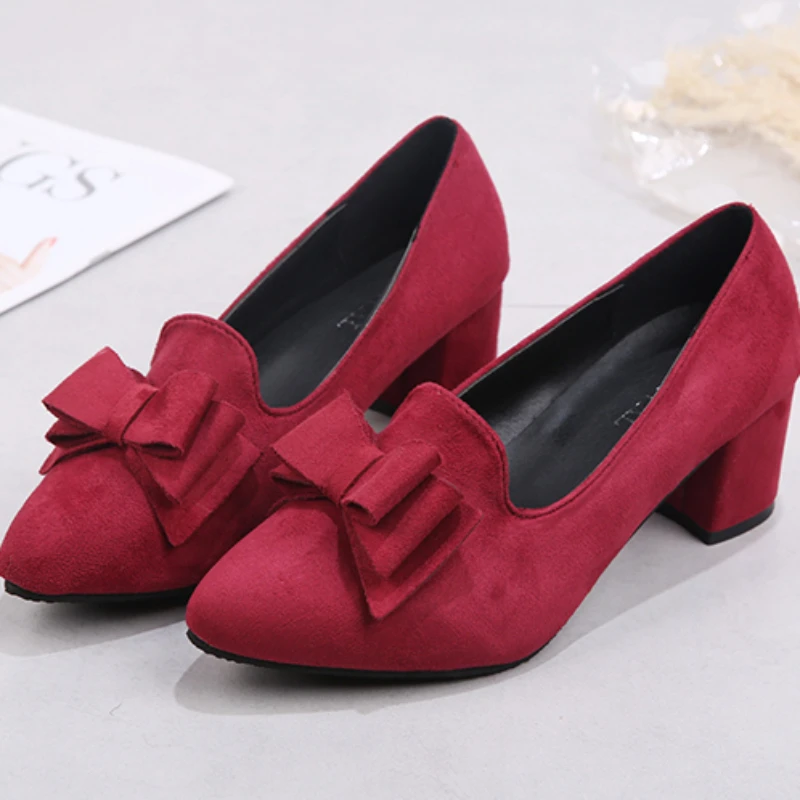 

Women Pumps 2023 Spring Autumn Women's Square Heel Shoes Woman Pointed Toe Office 5cm High Heel Shoes Ladies Sexy Party Shoes