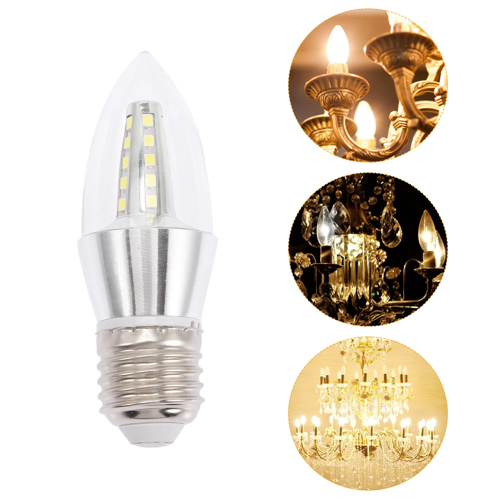 

2 Pcs Light Bulb Replacement Candelabra Bulbs Ordinary Clear Lamp Shade E27