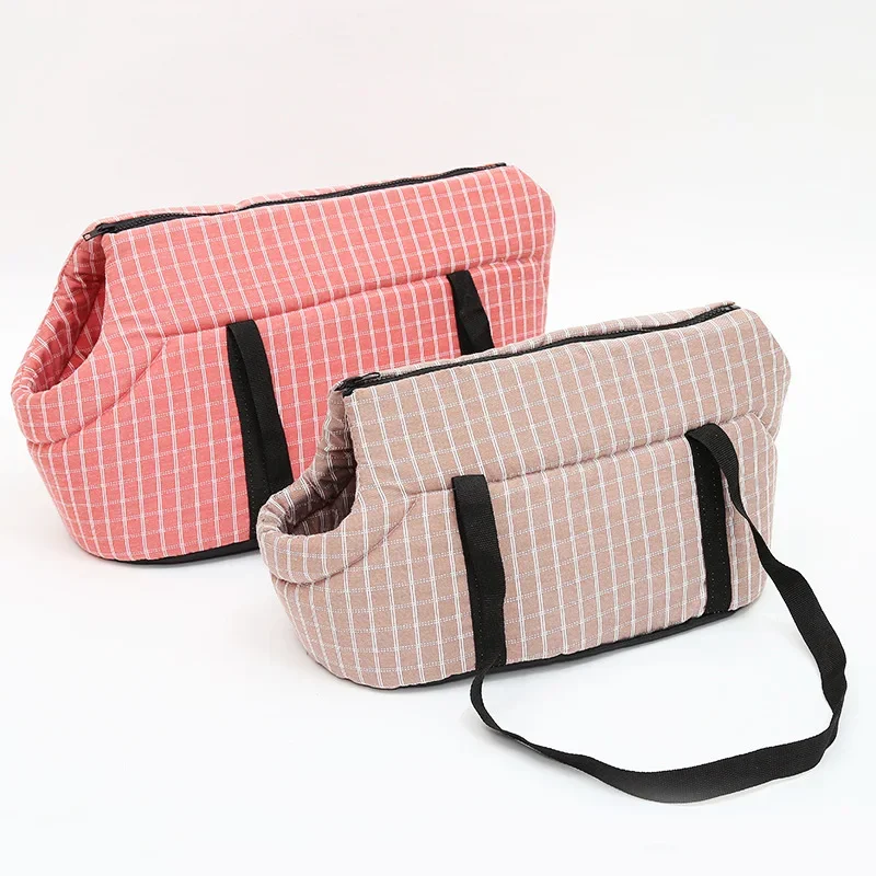 Plaid Pets Carrier For Cats Borsa Per Il Trasporto Cani Zaino Borsa Portatile Da Viaggio Outdoor Peluche Cats Bag Bed Puppy Pets Accessori