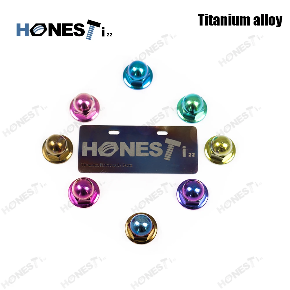 Gr5 titanium alloy M6x1.0P closed nuts dress up nuts Bicycle Motorcycle Car