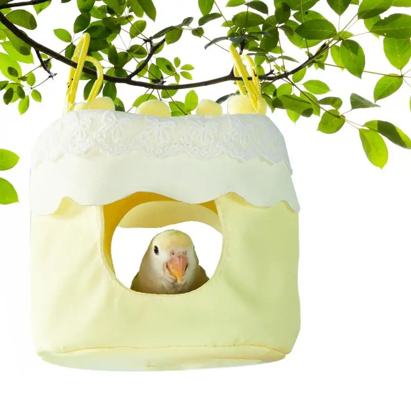 

Summer Bird Bed Breathable Small Animall Nest Breeding Box cage Bird Hanging Nest cage Bird Swing Hammock Bed With 4 Hooks & Mat