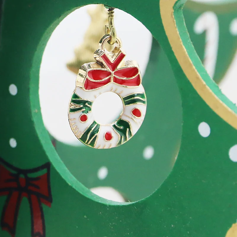 (20PCS/pack)Mini Metal Pendants Hanging Christmas Decoration Crafts Xmas Tree Elements Children Handmade Accessories