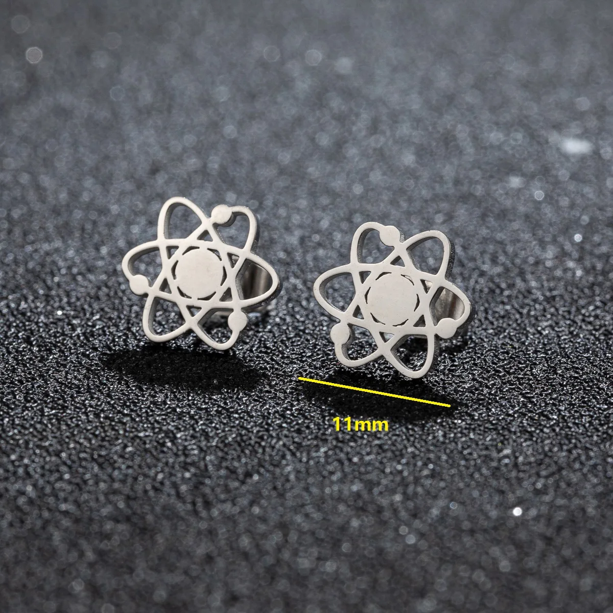 Goldene Edelstahl kleine Blume geometrische Ohrringe für Frauen Frucht Erdbeere winzige mehrere Ohr stecker koreanischen Schmuck – Detail 2
