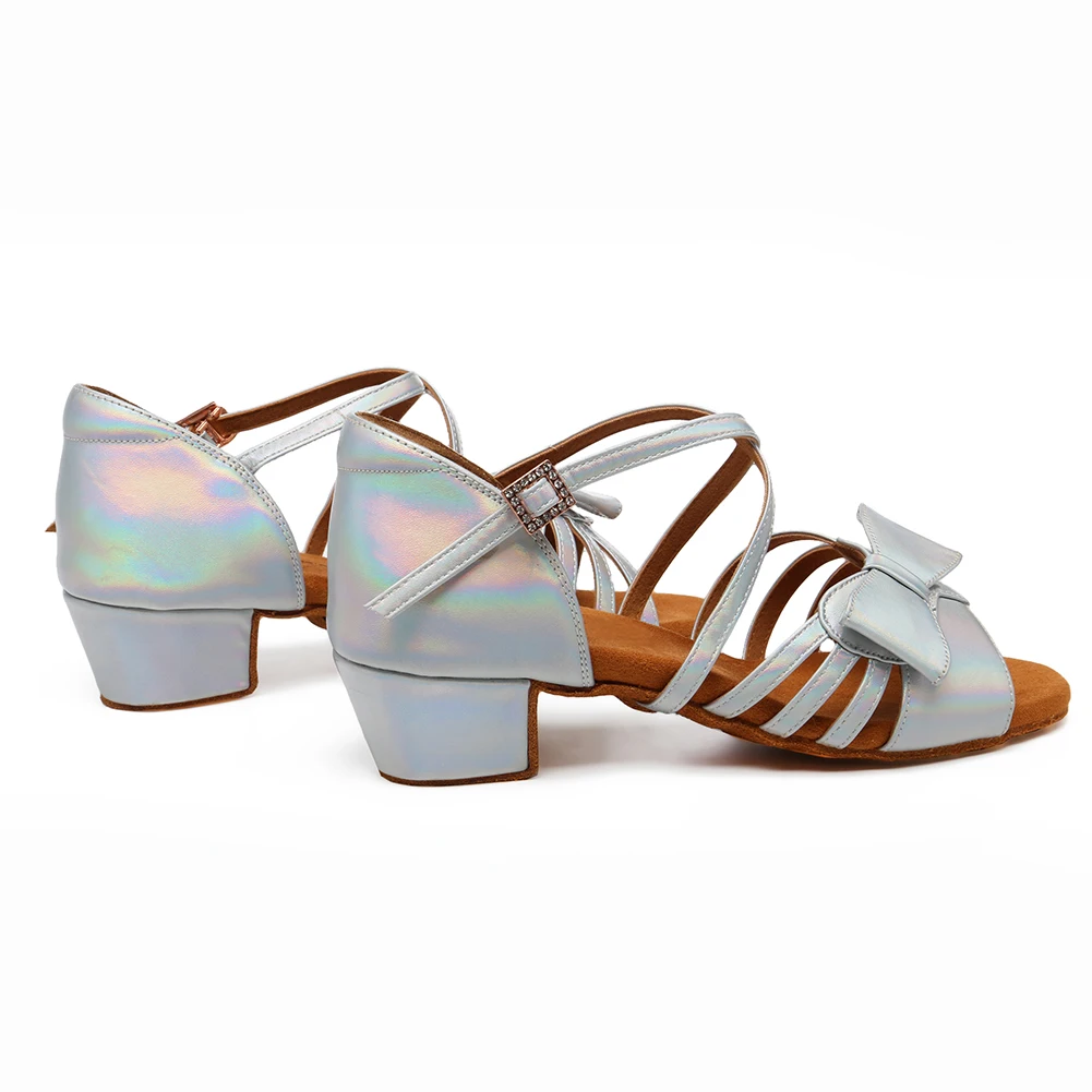 Women Shoes Girls Ballroom Latin Dance Shoes For Woman Kid Child Modern Jazz Dancing Shoes Butterfly Salsa Tango Practice Sandal 4