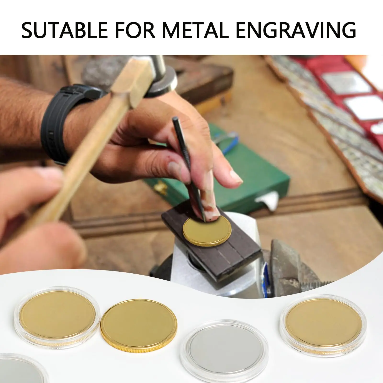 1/5/10/20PCS Blank Challenge Coins Acrylic Protection Box Brass/Iron silver Plated For DIY Sculpture Badge Creation Engraving acrylic protection box