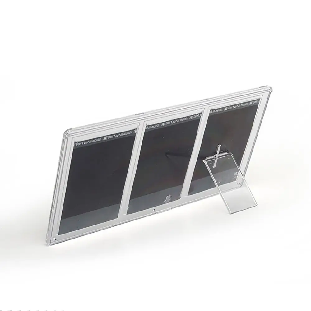 Three-Slot Vertical Transparent Film Photo Frame – 3-Inch Instant Picture Holder