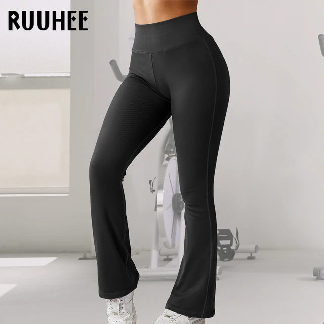 Women's High Waist Flared Yoga Pants - Butt Lifting Bootleg Leggings