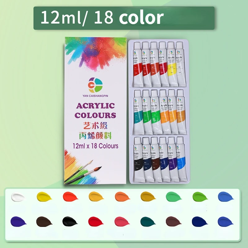 Acrylic Paint Set 24 Colours 12ml, Non Toxic Non Fading, Rich Pigment for  Kids, Adults, Beginner & Professional Artists - AliExpress