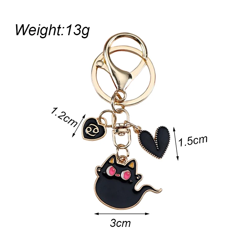 Portachiavi Gatto fantasmino e diavoletto Nero 9 Keychain Ghost Cat and Little Devil Black _06