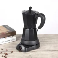 Nouveau 220V 300ml aluminium électrique moka Pot cafetière italienne ménage rapide et pratique cafetière électrique 4