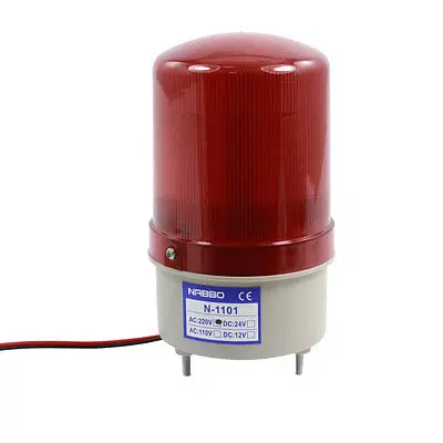 

AC 220V Industrial LED Flash Strobe Light Emergency Warning Lamp Red N-1101