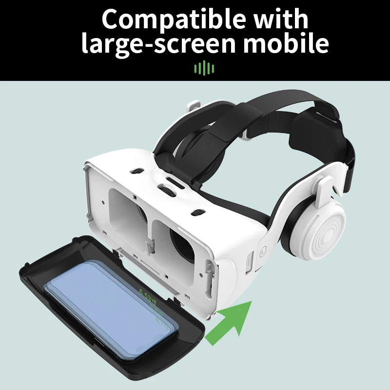 Cuffie VR Con Controller, Occhiali 3D Per Smartphone Da 5 A 7 Pollici, Regolabili, Protezione Blu-ray, Campo Visivo 95-120°, Leggere 430 G