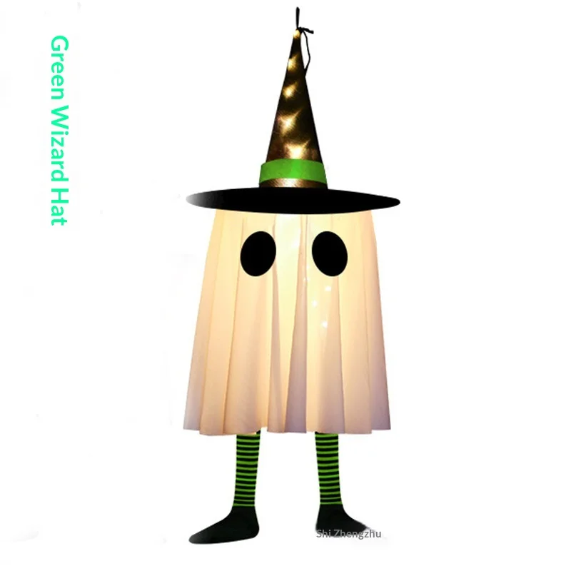Spooky Halloween Witch Hat Lantern - Haunted Night Light Décor for Indoor & Outdoor Festivities