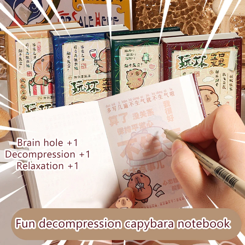 Creative Cute Capybara Notebook School Office Supplies Cartoon Funny Capybara Notebook Student Decompression Gifts