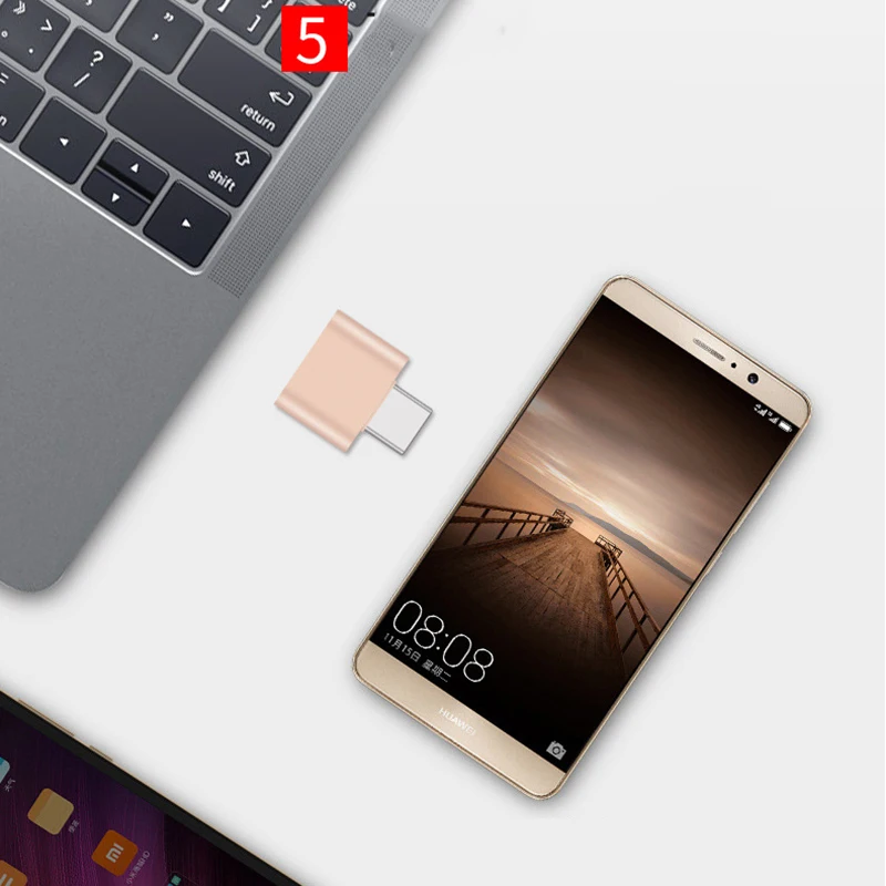 1/5개 OTG USB 3.0 타입 C 어댑터, 타입 C 암-USB 수 OTG 변환기, 맥북 PC 노트북 휴대폰 OTG 커넥터