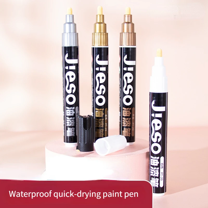 Metal Oily Paint Pen 2.0mm Tire Rock Ceramic Hand-painted Industrial Waterproof Quick-drying Diy Creation Mark Highlighter Marker Pens Paint Marker Pen Art Markers Paint Pen Art Marker Pen