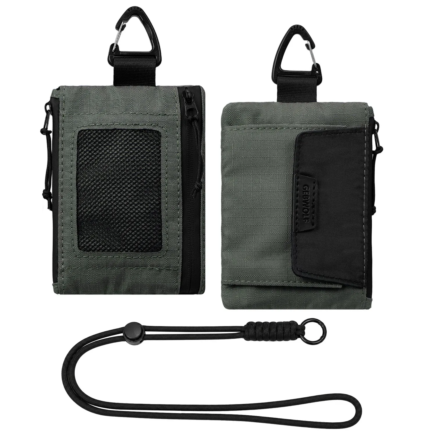 Compact RFID Blocking Minimalist Wallet with Keychain and ID Window