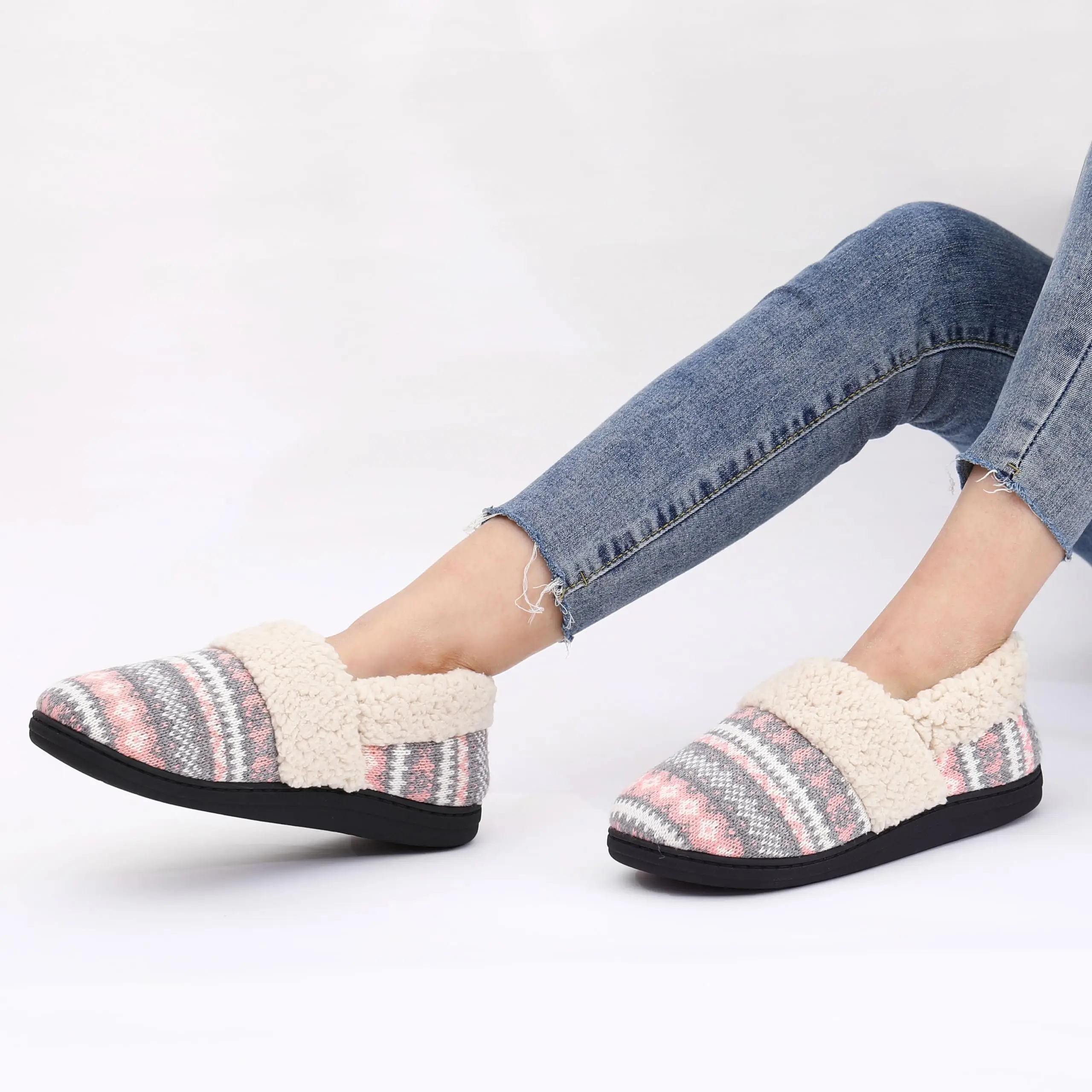 Shevalues Fuzzy Memory Foam Slippers For Women Winter Fluffy Furry House Slippers Indoor Non-slip Unisex Cotton Shoes Plus Size 2