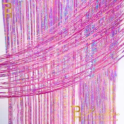 Matte Glitter Fringe Curtain for Birthday Party and Event Decoration (Glitter pink)