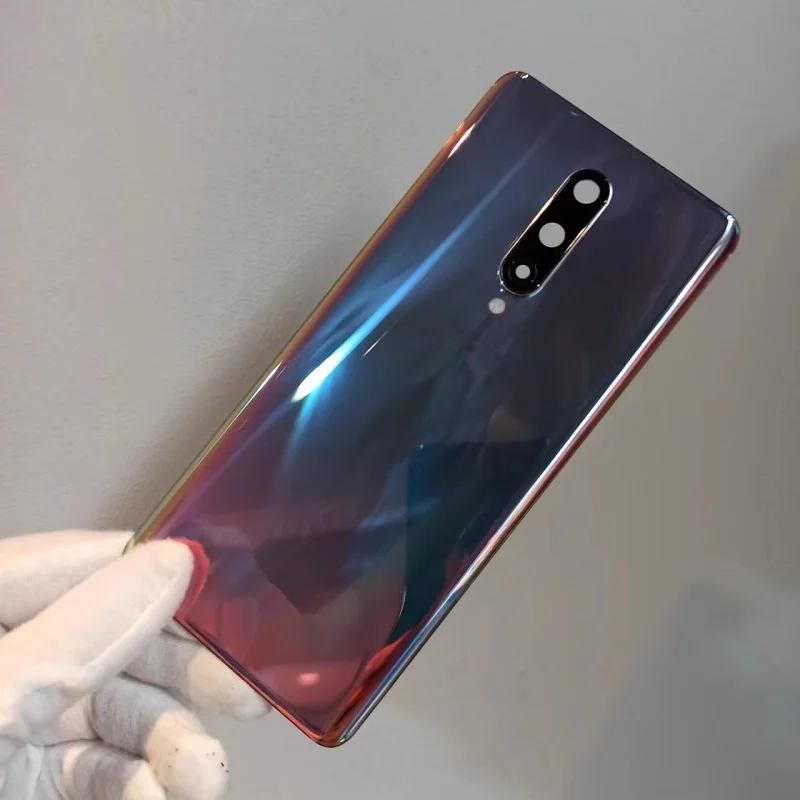 문짝 휴대폰 후면 케이스 및 카메라 렌즈 교체, Oneplus8 하우징, 6.55 인치 유리 배터리 후면 커버 수리