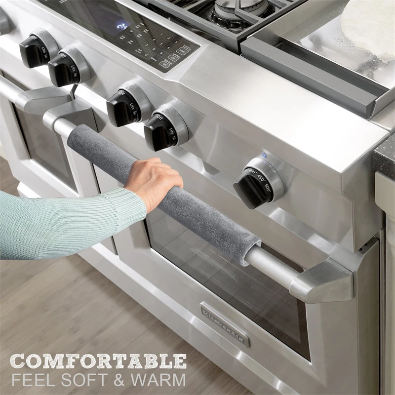 Refrigerator Door Handle Cover 2Pcs Kitchen Appliance Decor Handles Antiskid Protector Gloves Fridge Oven Keep off Fingerprints