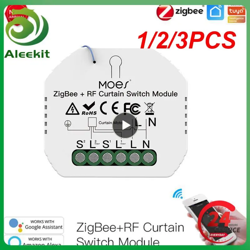 

1/2/3PCS WiFi RF433 Blind Switch Remote for Electric Roller Shutter control module Tuya Smart Life Home Alexa
