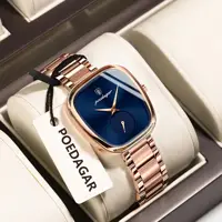POEDAGAR Luxury Elegant Watch For Woman Stainless Steel Waterproof Ladies Wristwatch Fashion Simple Quartz Women's Watches Reloj