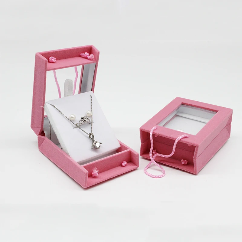 

Velvet Jewelry Boxes and Packaging Organizer Tray Travel Earing Necklace Gift Display Storage Case Containers gift bag