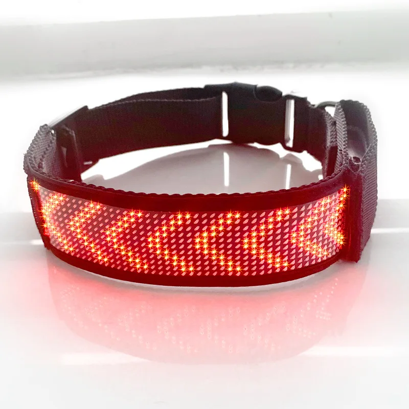 

Anti-lost Pet Collar LED Display Bluetooth Adjustable Size Night Luminous USB Rechargeable Dog Harness Pet Collars Cat Collar