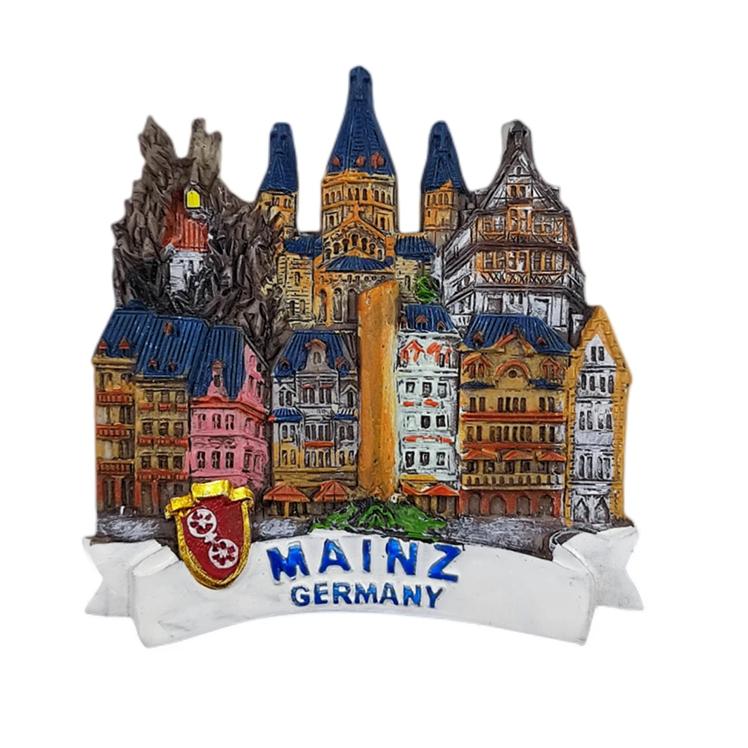 Mainz Germany 3D Fridge Magnet Souvenir Gift Resin Handmade Refrigerator Magnet Home & Kitchen Decoration Collection