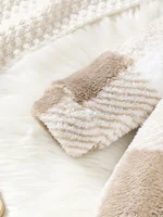 Baby Boys and Girls Plaid Romper Hooded Long Sleeved Plush Jumpsuit Winter Warm Bodysuit Clothes for Toddler Boy 3-24 Months 4