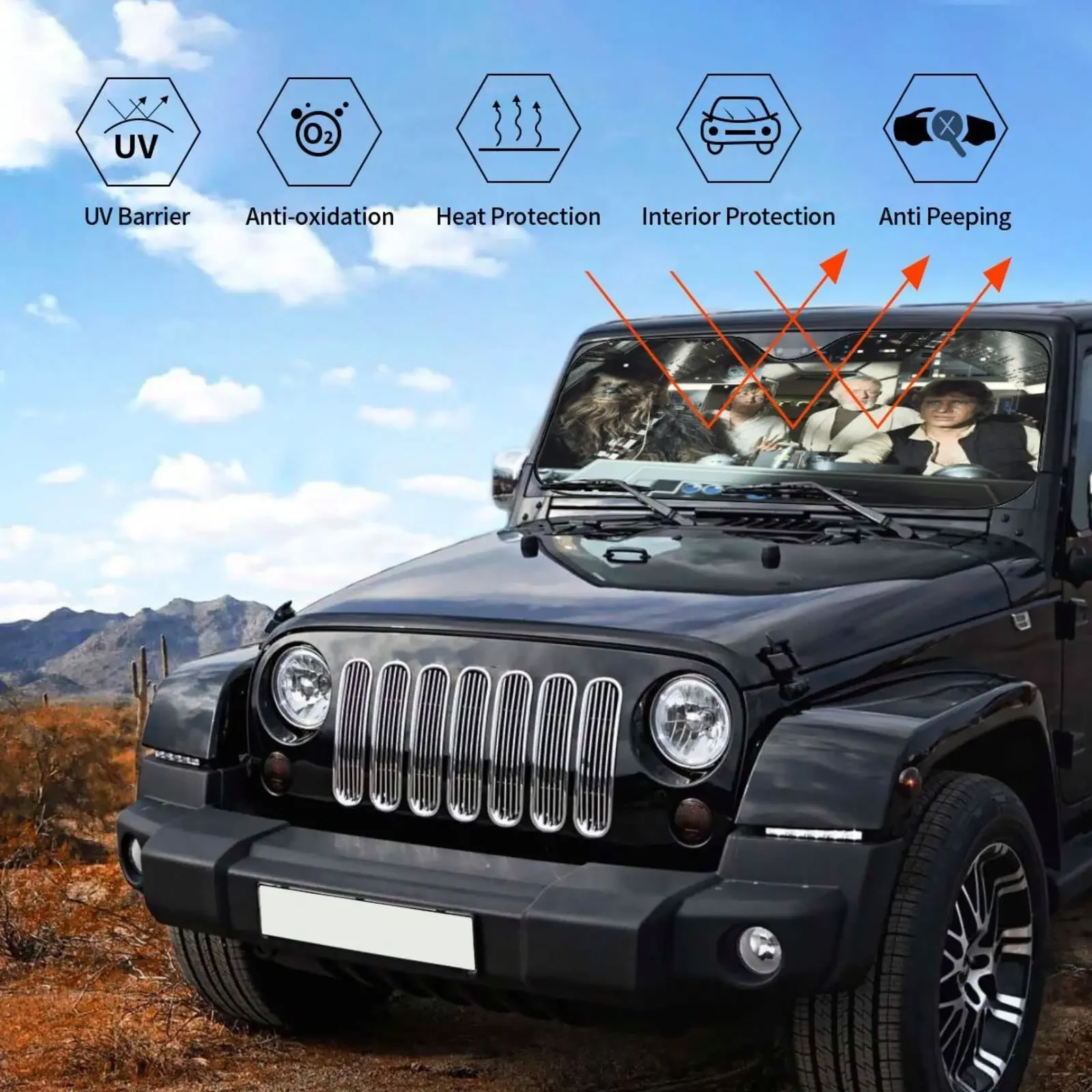 S-star Funny W-wars Windshield sun Shade Car Sun Shade for Front Windshield Sunshades Foldable Visor Protector Blocks UV Rays car sunshade windshield sunshade windshield sun shade