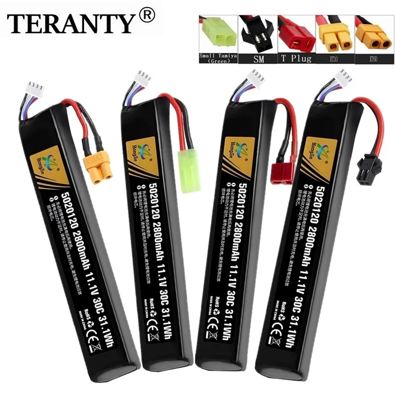 Bateria Lipo Original para rc Water Gun Airsoft bb Air Pistol Brinquedos Elétricos Peças de Armas 11.1v 3s 2800mah 30c 5020120