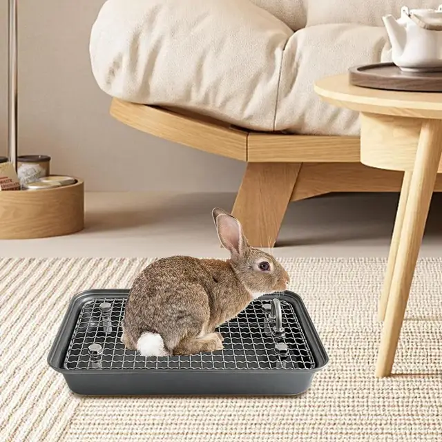 Rabbit Litter Litter Box With Removable Tray Corner Litter Box