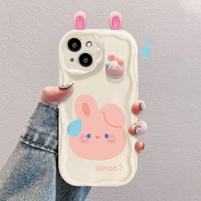 Cute Cartoon Ear Wave Soft Phone Case - What Sweat Bear Design