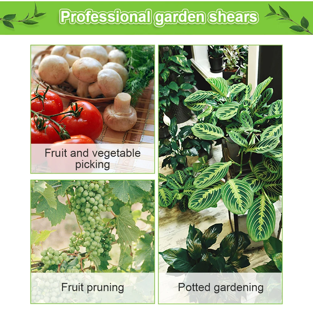 Garden Tools garden scissors Bonsai Shears Metal Gardening Scissor Pruning Tool Hand Cutter Fruit Picking Weed Household Potted 1PC