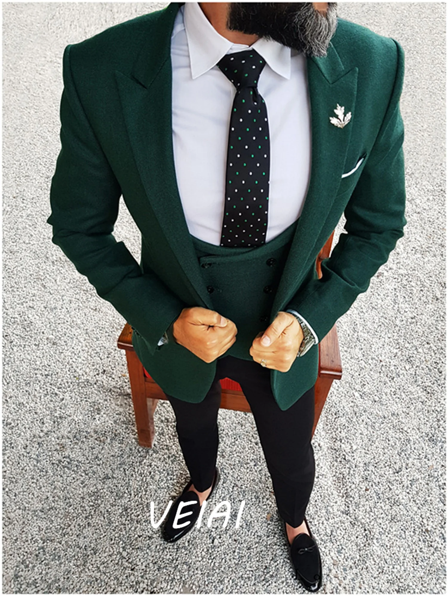 

2023 Green Men Suit Tailor Made Mens Slim Suit Party Wedding Mens Suits 3 Pieces(Jacket+Pant+Vest) traje de novio para boda