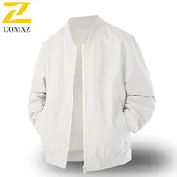 COMXZ Urban Mens Jacket Stand Collar Outdoor Travel Windproof Coat Daily Style Wrinkle Resistant Lightweight Autumn Outerwear