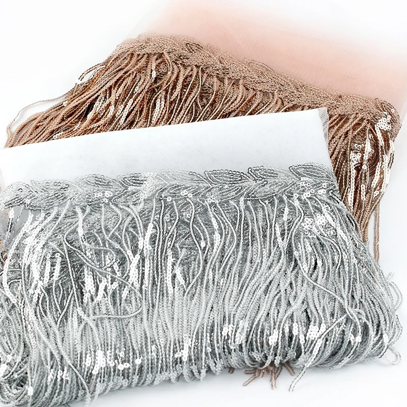 Suede Tassel Velvet Trim with Rivet and Diamond Fringe for DIY Garment Decoration