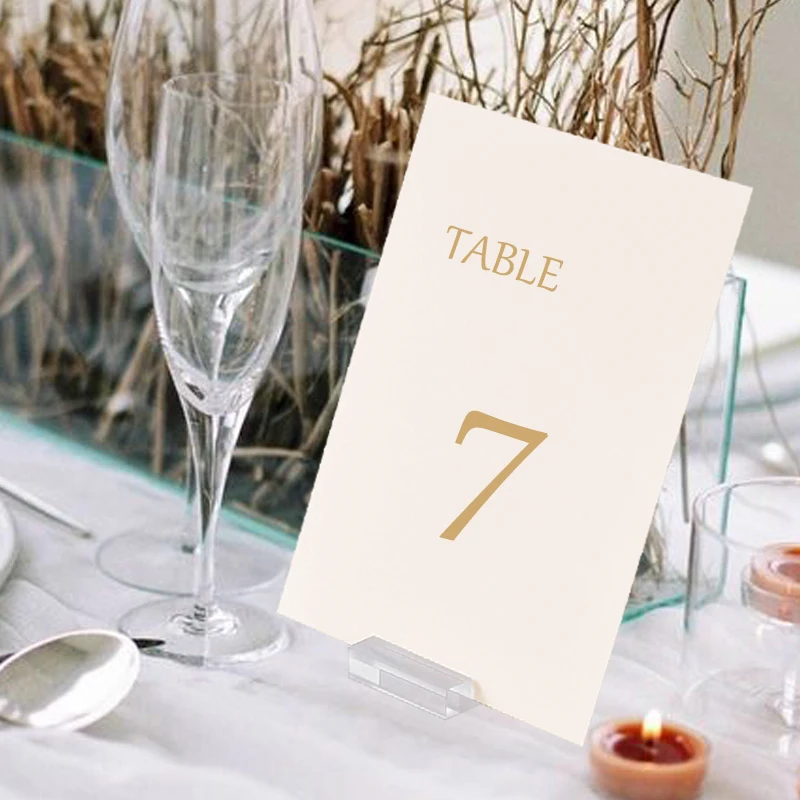 Acrylic Stands Place Card Holders Table Number Stands Card Display 10Pcs For Table Wedding Photos Office Home Decoration Tools place card holders acrylic sign holders