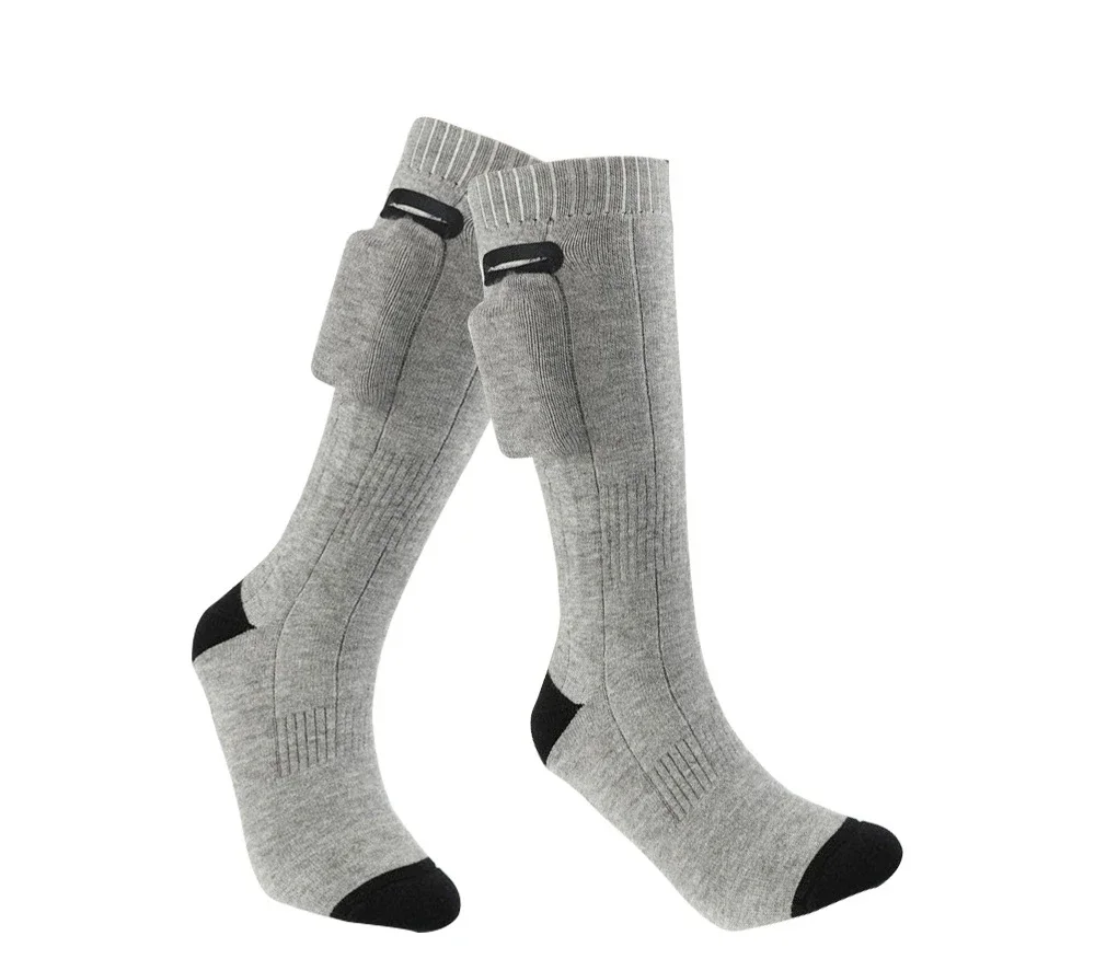 Warm electric heating socks Outdoor riding heat comfortable ski sports warm cotton socks charging electric gift